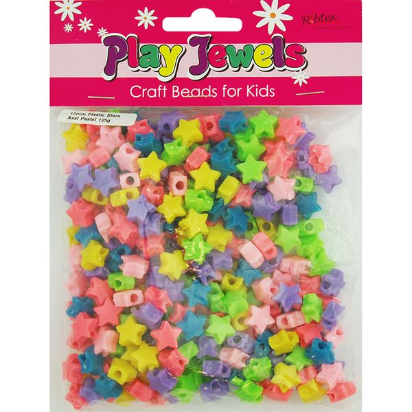 Bead Vp 12Mm Star Pastel Asst 125G