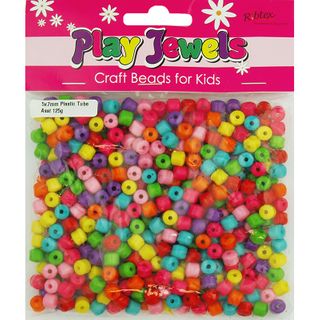 Bead Vp 5X7Mm Tube Bright Asst 125G