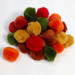 Pom Poms 25mm Autumn Pkt 30