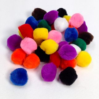 Pom Poms 18mm Assorted Pkt 40