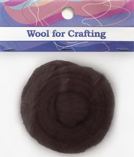 Combed Wool Dark Brown 10g