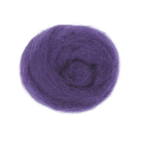 Combed Wool Dark Purple 10g
