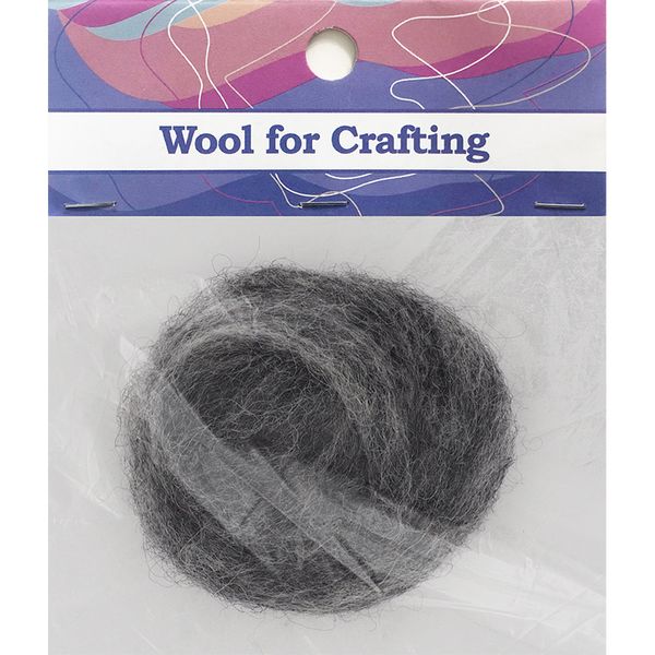 Combed Wool Dark Grey 10g