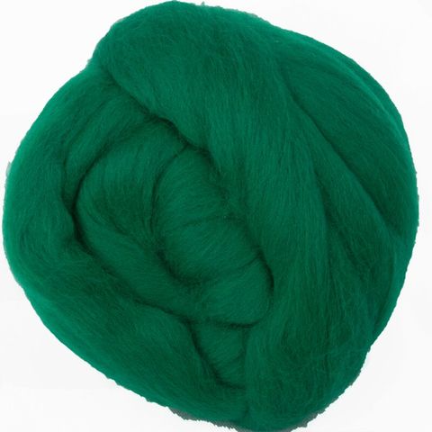 Merino Wool Rovings Kelly Green 10g
