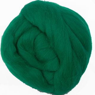 Merino Wool Rovings Kelly Green 10g