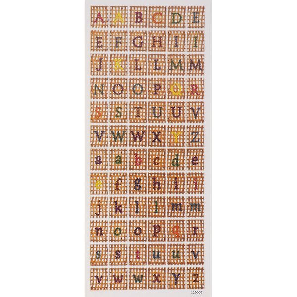 Sticker Alphabet Embroidery Multi