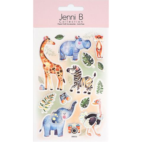 Jenni B Animal Safari With Colour 14Pcs