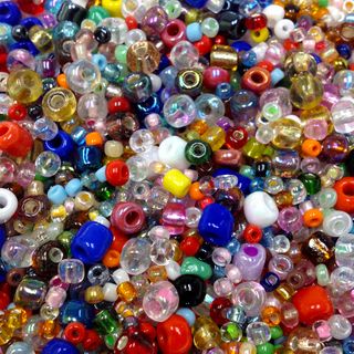 Seed Beads Assorted Sizes Full Mix 50G