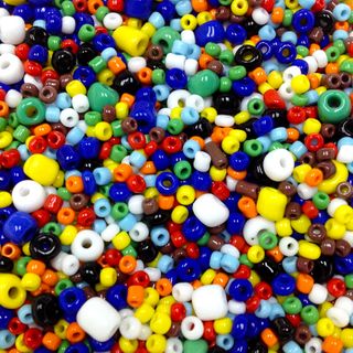 Seed Beads Opaque Mix Assorted Sizes 50G
