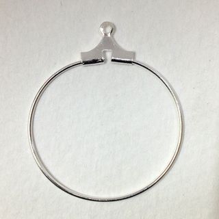 Earring Hoop 25mm Silver Pkt 6