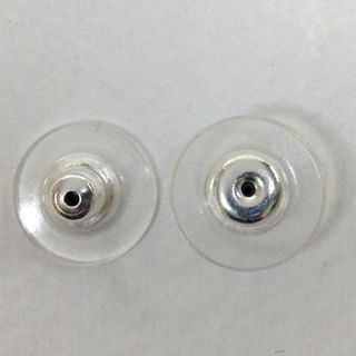 Earring Back Disc 10mm Silver Pkt 6