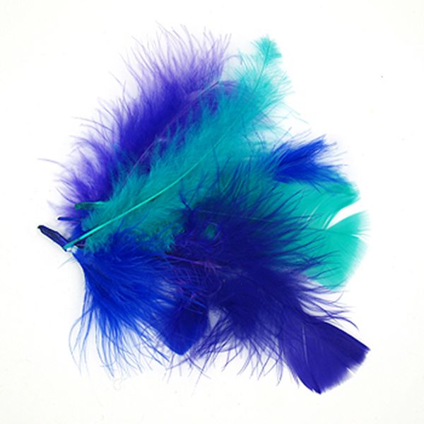 CRAFT FEATHERS BLUE-PURP-GREEN 10G