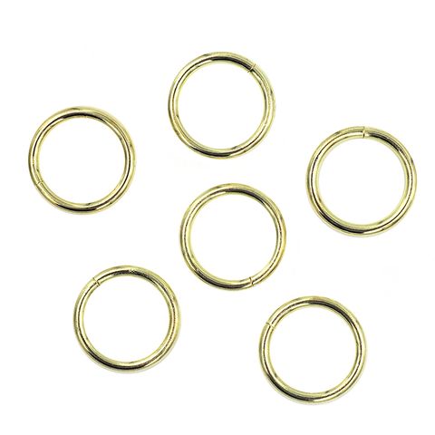 RINGS 25MM METAL GOLD 6PC