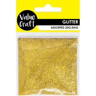CRAFT GLITTER IN BAG GOLD 25G
