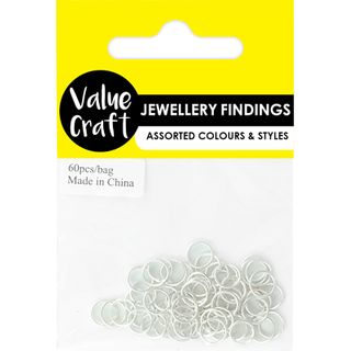 JF JUMP RINGS LARGE 7MM SILVER 60PCS