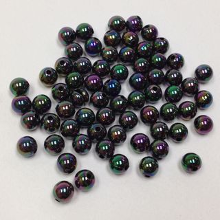 Pearl Beads 8mm Black AB 25g