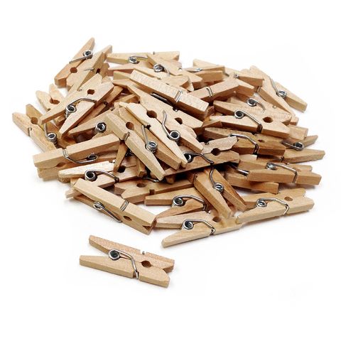 Mini Pegs with Spring 25mm Natural Pkt45