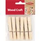 Wooden Pegs Large 78x10mm Natural Pkt 6