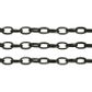 Chain Straight Oval Link 7x4mm Black 1m
