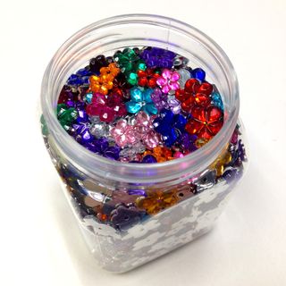 Gemstone Flowers Mix 8mm 12mm 100g