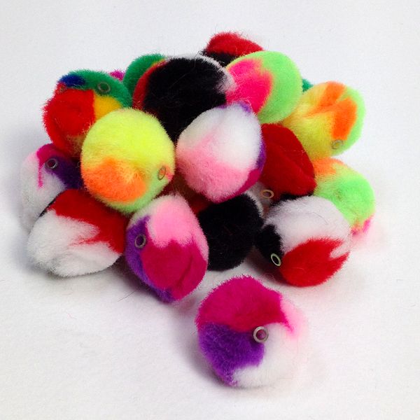 Threadable Pom Poms 20mm Assorted Pkt 25