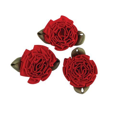 Flower Poly Carnation 20mm Red 6Pcs