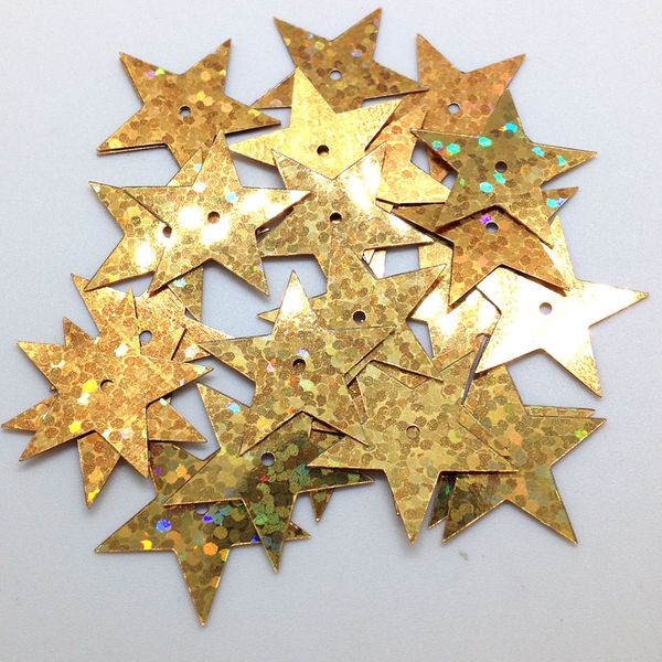 Scatters 17mm Stars With Hole Gold 500G