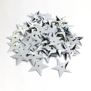 Scatters 14mm Stars Silver 500g