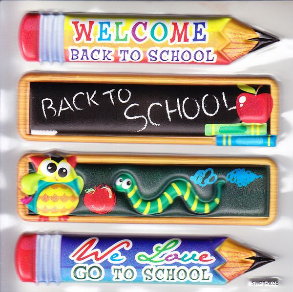 Stickers Emb Soft EVA Back to School