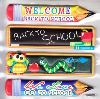 Stickers Emb Soft EVA Back to School