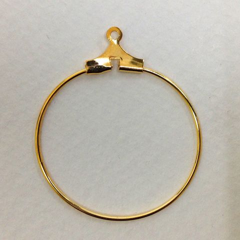 Earring Hoop Gold 25mm Pkt 50