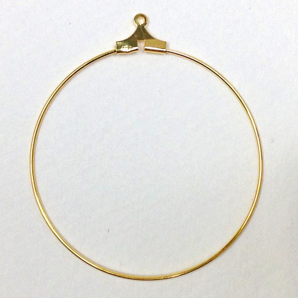 Earring Hoop 40mm Gold Pkt 100