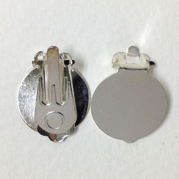 Earring Clip On Silver 15mm Pkt 40