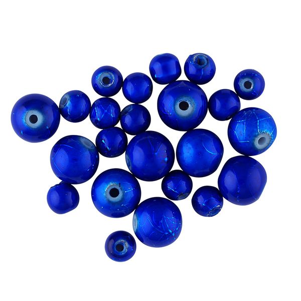 Bead Glass Funky 6-10Mm Blue 30Pcs