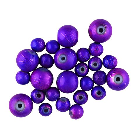 Bead Glass Funky 6-10Mm Purple 30Pcs
