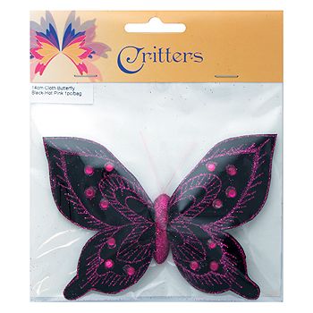 Butterfly Cloth Black/Hot Pink
