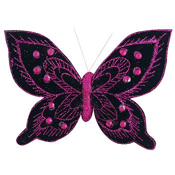 Butterfly Cloth Black/Hot Pink