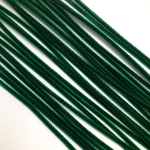 Chenille Sticks 3mm Green Pkt 30