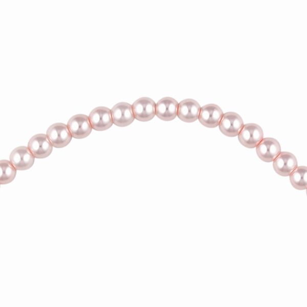 Bead Glass Pearls 4Mm Barely Pink 105Pcs