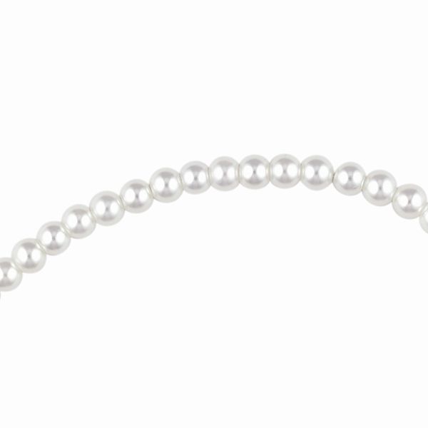 Bead Glass Pearls 4Mm White 105Pcs