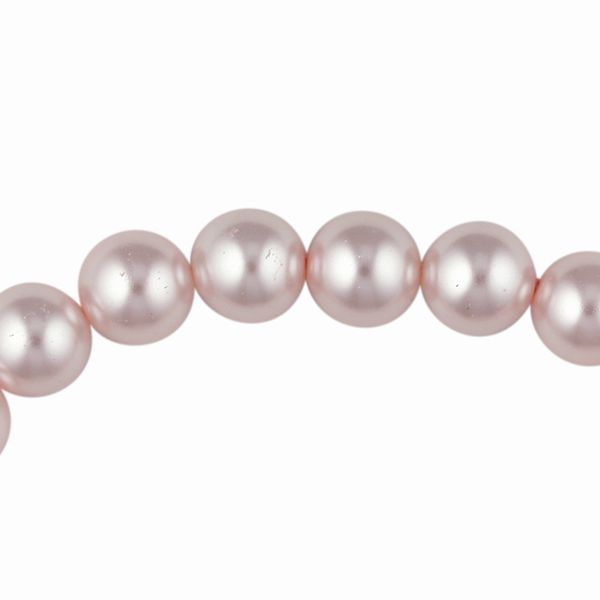 Bead Glass Pearls 10Mm Barely Pink 30Pcs