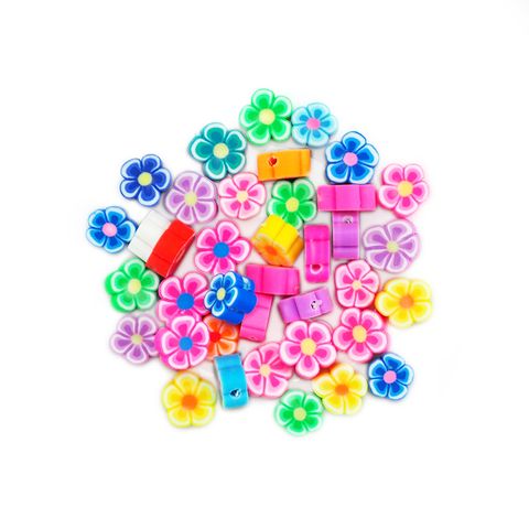 Fimo Beads 10mm Flowers 25pcs Pack