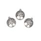 CHARM METAL SILVER TREE 15MM 8PCS