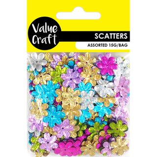 CRAFT HOLOGRAPHIC SCATTER SML FLOWER 15G