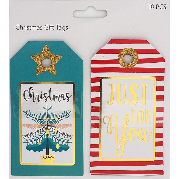 Xmas Gift Tags Just For You 10Pcs