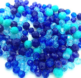 Pearl Bead Faceted Blues 25g