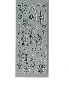 Stickers Snowflakes Deer Silver 1 Sheet