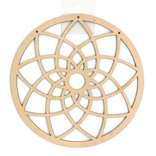 WOOD DREAM CATCHER 16CM DIAM 1PC