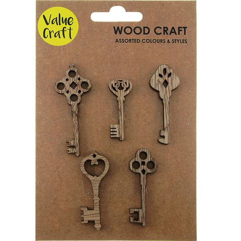 WOOD KEYS NATURAL 5PC