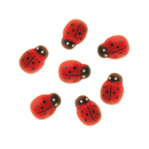 EMB WOOD LADYBUG ADH RED-BLK 25PC